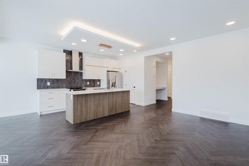 4116 208 Street, Edmonton, AB - Indoor Photo Showing Kitchen With Upgraded Kitchen