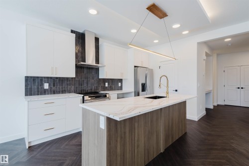 4116 208 Street, Edmonton, AB - Indoor Photo Showing Kitchen With Upgraded Kitchen