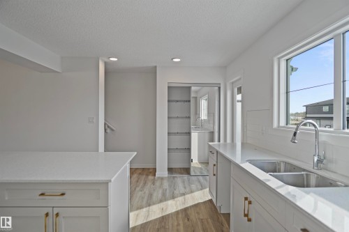 4205 Kinglet Drive, Edmonton, AB - Indoor Photo Showing Kitchen With Double Sink