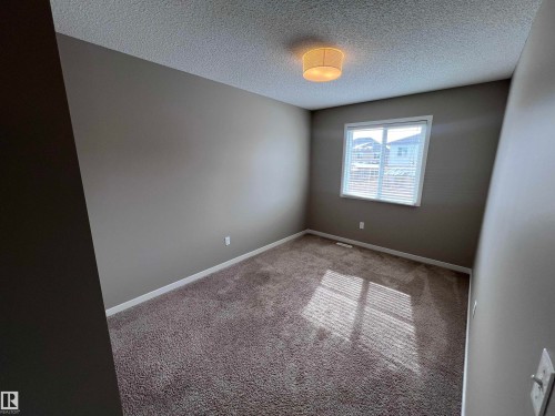 This room features neutral-toned walls, a textured ceiling, and carpeted floors - 1421 26 Avenue, Edmonton, AB - Indoor Photo Showing Other Room