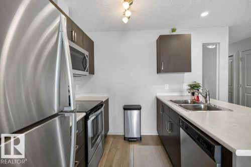 315 142 Ebbers Boulevard, Edmonton, AB - Indoor Photo Showing Kitchen With Double Sink With Upgraded Kitchen