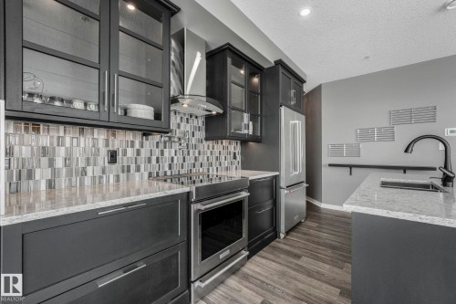 412 10518 113 Street, Edmonton, AB - Indoor Photo Showing Kitchen With Upgraded Kitchen