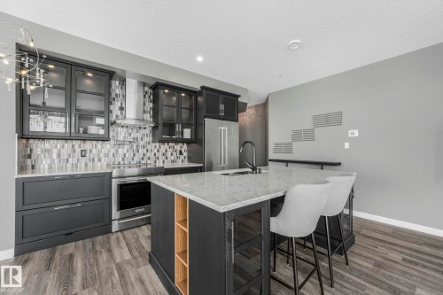 412 10518 113 Street, Edmonton, AB - Indoor Photo Showing Kitchen With Upgraded Kitchen