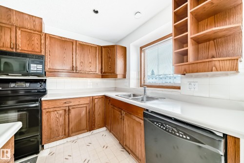 15404 132 Street, Edmonton, AB - Indoor Photo Showing Kitchen With Double Sink
