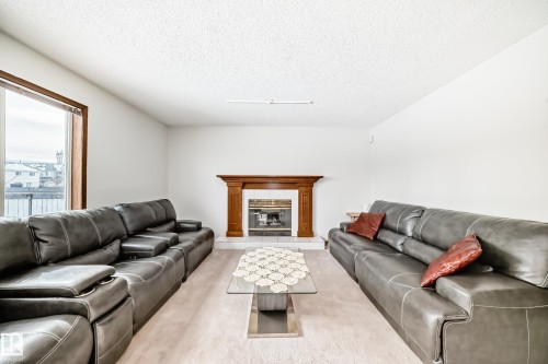 15404 132 Street, Edmonton, AB - Indoor Photo Showing Living Room With Fireplace