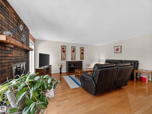 8906 83 Avenue, Edmonton, AB - Indoor Photo Showing Living Room With Fireplace