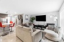 Living area featuring light-colored flooring, neutral wall tones, and recessed lighting - 1313 Chappelle Boulevard, Edmonton, AB  - Indoor Photo Showing Living Room 