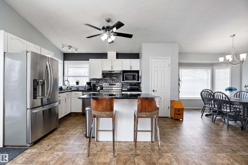 3706 131A Avenue, Edmonton, AB - Indoor Photo Showing Kitchen With Stainless Steel Kitchen With Upgraded Kitchen
