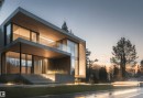 The property features a contemporary architectural design with extensive glazing, providing ample natural light - 14631 Summit Drive, Edmonton, AB  - Outdoor 