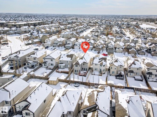 Aerial view of the property and its surrounding neighbourhood - 1121 59A Street, Edmonton, AB - Outdoor With View