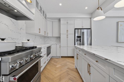 20320 29 Avenue Nw, Edmonton, AB - Indoor Photo Showing Kitchen With Upgraded Kitchen