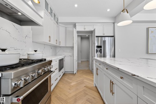20320 29 Avenue Nw, Edmonton, AB - Indoor Photo Showing Kitchen With Upgraded Kitchen