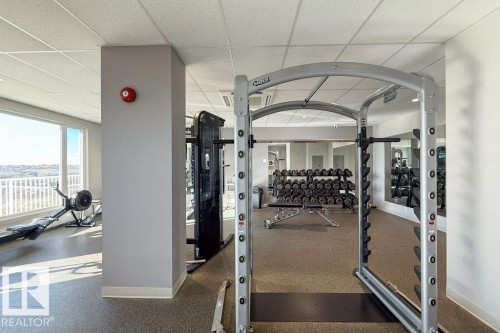 Work Out Room - 1101 12141 Jasper Avenue, Edmonton, AB - Indoor Photo Showing Gym Room