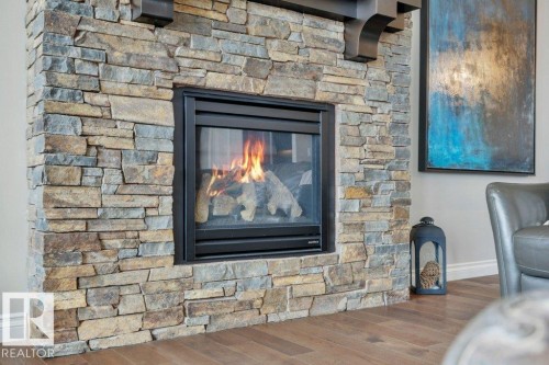3262 Whitelaw Drive, Edmonton, AB - Indoor Photo Showing Living Room With Fireplace