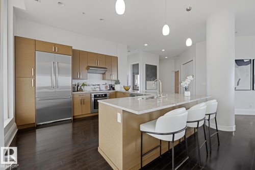 3502 10152 104 Street, Edmonton, AB - Indoor Photo Showing Kitchen With Stainless Steel Kitchen With Double Sink