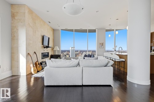 3502 10152 104 Street, Edmonton, AB - Indoor Photo Showing Living Room