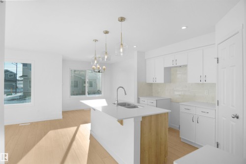 903 19 Avenue, Edmonton, AB - Indoor Photo Showing Kitchen With Double Sink With Upgraded Kitchen