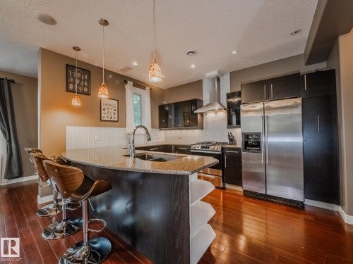 8306 108 Street, Edmonton, AB - Indoor Photo Showing Kitchen With Stainless Steel Kitchen With Double Sink With Upgraded Kitchen