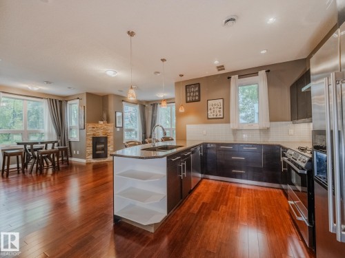 8306 108 Street, Edmonton, AB - Indoor Photo Showing Kitchen With Stainless Steel Kitchen With Upgraded Kitchen