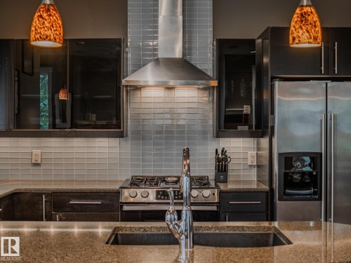8306 108 Street, Edmonton, AB - Indoor Photo Showing Kitchen With Stainless Steel Kitchen With Double Sink With Upgraded Kitchen