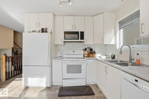 18727 80 Avenue, Edmonton, AB - Indoor Photo Showing Kitchen With Double Sink