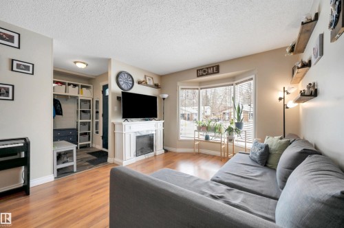 34 Walden Crescent, St. Albert, AB - Indoor Photo Showing Living Room With Fireplace
