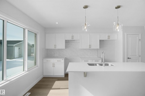 7351 181 Avenue, Edmonton, AB - Indoor Photo Showing Kitchen With Double Sink With Upgraded Kitchen