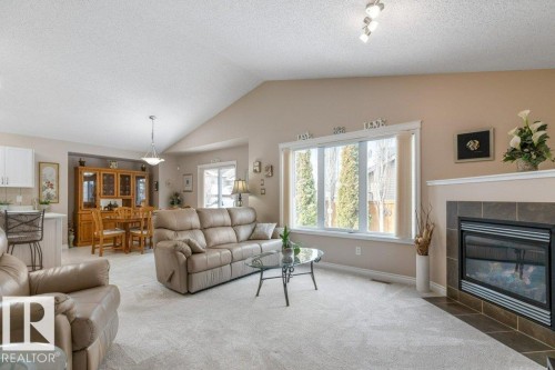 6712 Speaker Place, Edmonton, AB - Indoor Photo Showing Living Room With Fireplace
