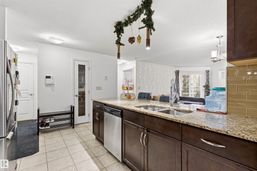 224 2045 Grantham Court, Edmonton, AB - Indoor Photo Showing Kitchen With Double Sink