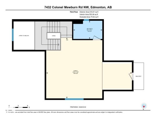 Loft / Third Floor Plan - 7432 Colonel Mewburn Road, Edmonton, AB - Other