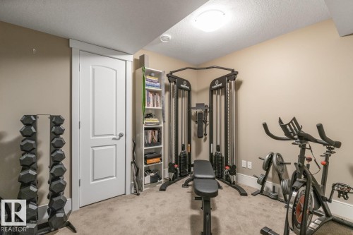 Additional Basement Space for dedicated Second Den, Office, or Gym Space - 7432 Colonel Mewburn Road, Edmonton, AB - Indoor Photo Showing Gym Room