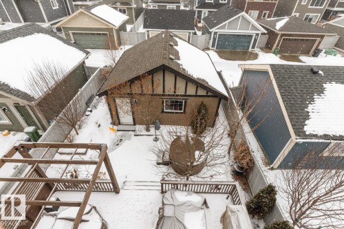 Aerial View Oversized Double Detached Garage, and Lot - 7432 Colonel Mewburn Road, Edmonton, AB - Outdoor
