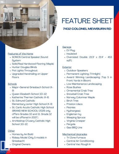 Outlines the Impressive Upgrades and Features of the Home - Notes the Perennial Plants in the Award Winning Yard (Top 5 Yards in Bloom) - 7432 Colonel Mewburn Road, Edmonton, AB - Other