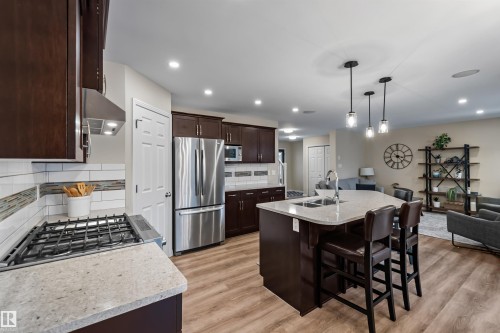 2349 Hagen Link Nw, Edmonton, AB - Indoor Photo Showing Kitchen With Double Sink