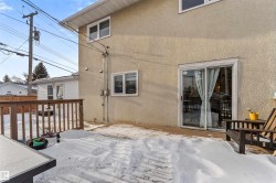 View of snow covered deck - 