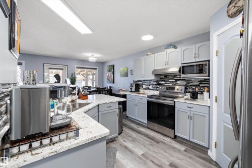 18206 108 Street, Edmonton, AB - Indoor Photo Showing Kitchen With Double Sink With Upgraded Kitchen