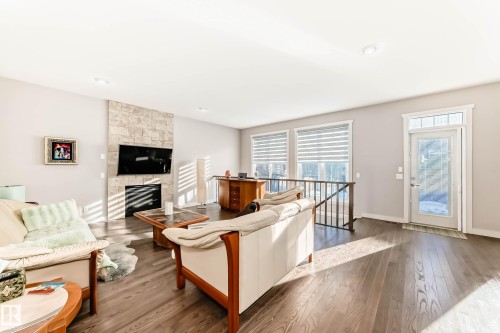 7719 Getty Wynd, Edmonton, AB - Indoor Photo Showing Living Room With Fireplace