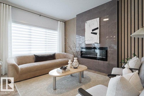 8524 183 Avenue, Edmonton, AB - Indoor Photo Showing Living Room With Fireplace