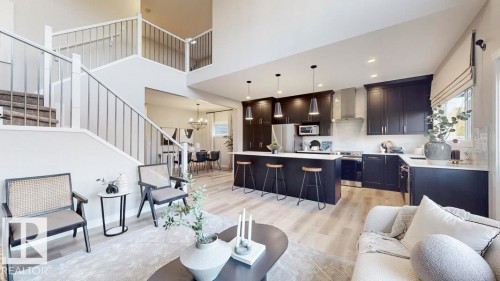 5009 Cawsey Link, Edmonton, AB - Indoor Photo Showing Kitchen With Upgraded Kitchen