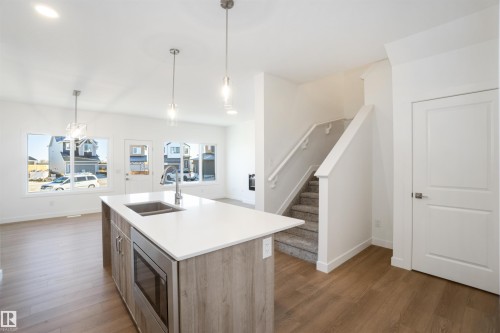 5035 Cawsey Link, Edmonton, AB - Indoor Photo Showing Kitchen With Double Sink
