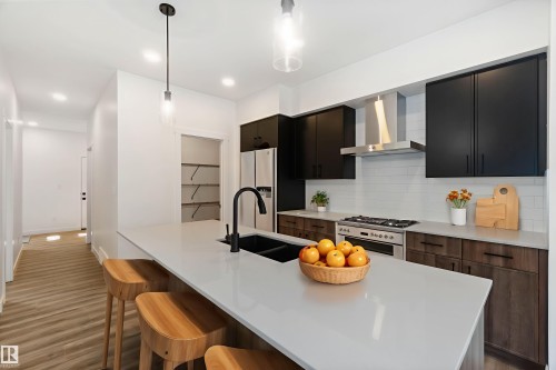 5035 Cawsey Link, Edmonton, AB - Indoor Photo Showing Kitchen With Double Sink With Upgraded Kitchen