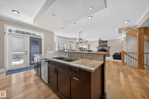 27 Kingdom Place, Leduc, AB - Indoor Photo Showing Kitchen With Double Sink With Upgraded Kitchen