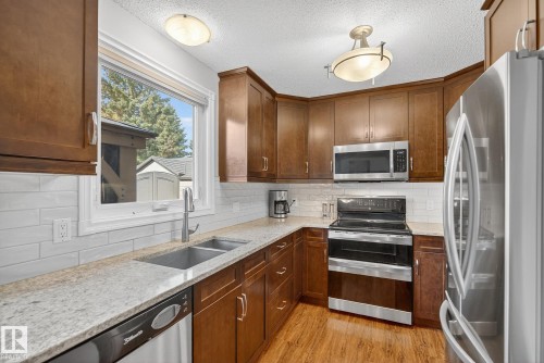 3528 56 Street, Edmonton, AB - Indoor Photo Showing Kitchen With Double Sink