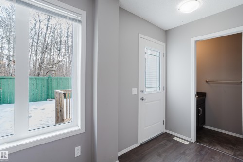 Back door leading to the backyard, backing onto trees. - 14007 164 Avenue, Edmonton, AB - Indoor Photo Showing Other Room