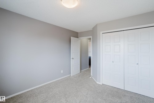The room features light gray walls, a textured ceiling, and light-colored carpeting - 14007 164 Avenue, Edmonton, AB - Indoor