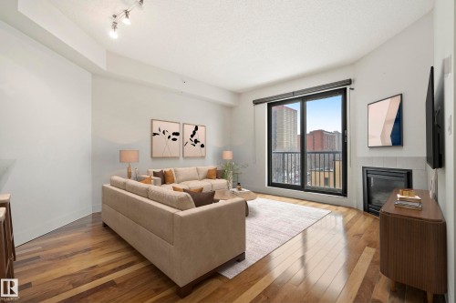401 11933 Jasper Avenue, Edmonton, AB - Indoor With Fireplace