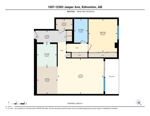 View of floor plan / room layout - 1207 12303 Jasper Avenue, Edmonton, AB - Other