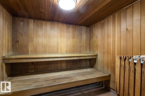 Relaxing sauna featuring wooden ceiling and wooden walls - 1207 12303 Jasper Avenue, Edmonton, AB - Indoor Photo Showing Other Room