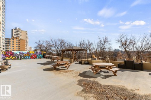 View of patio featuring a gazebo - 1207 12303 Jasper Avenue, Edmonton, AB - Outdoor