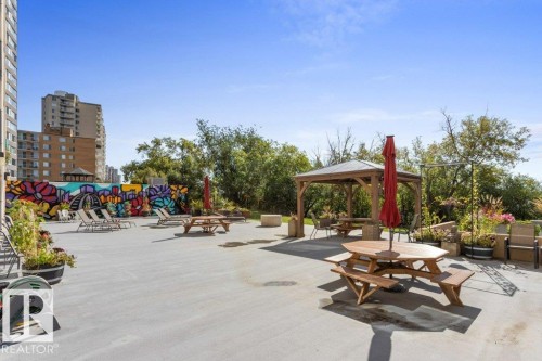 View of patio / terrace featuring a gazebo - 1207 12303 Jasper Avenue, Edmonton, AB - Outdoor